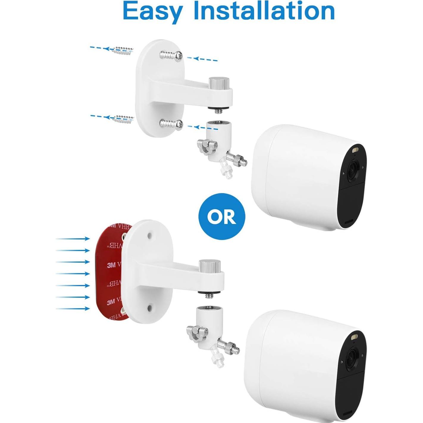 Soporte de Pared Ajustable para Cámaras Arlo - 2 Pack Negro