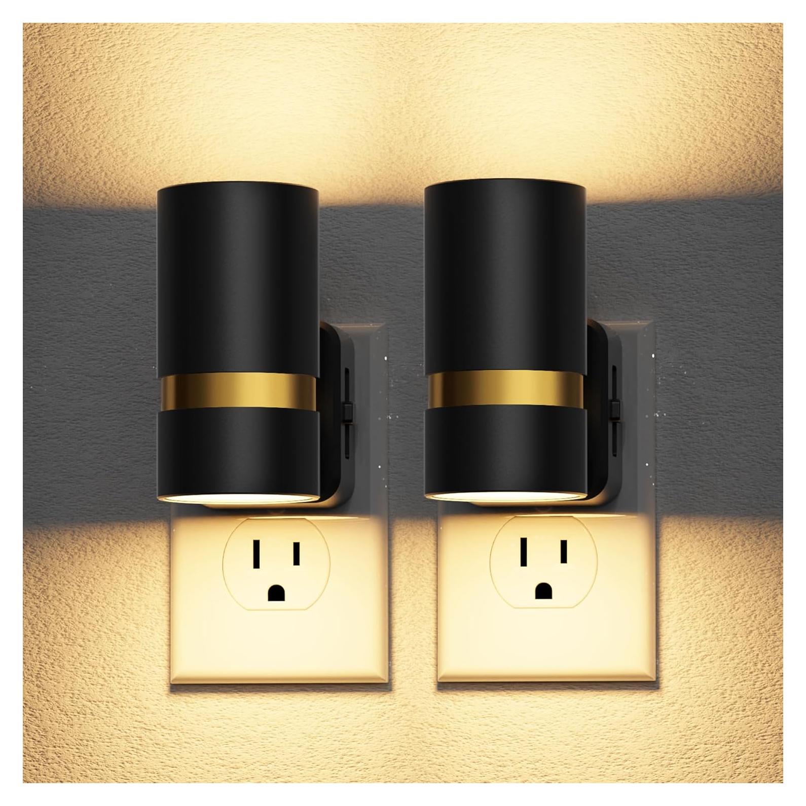 Luz Nocturna LED JandCase con Sensor Automático 3000K - 2 Unidades