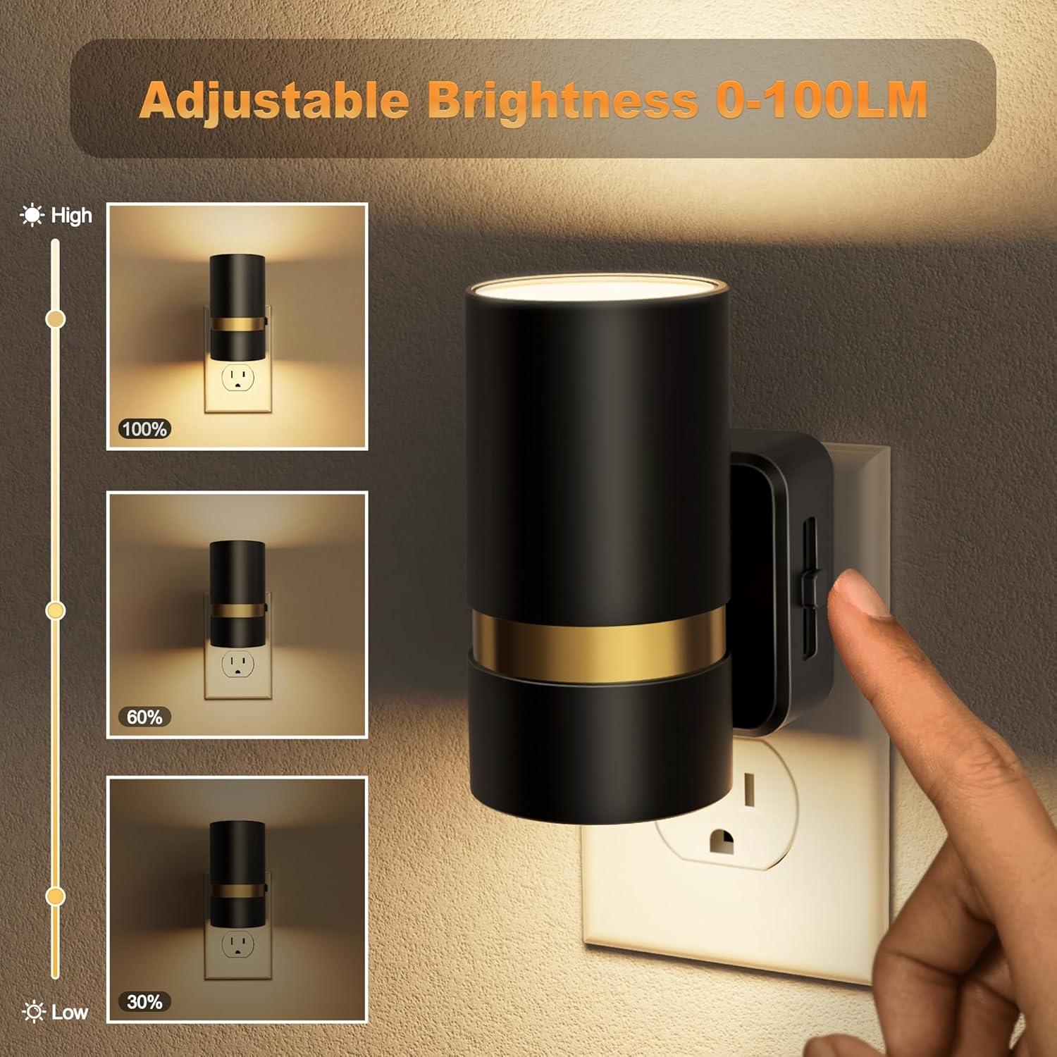 Luz Nocturna LED JandCase con Sensor Automático 3000K - 2 Unidades