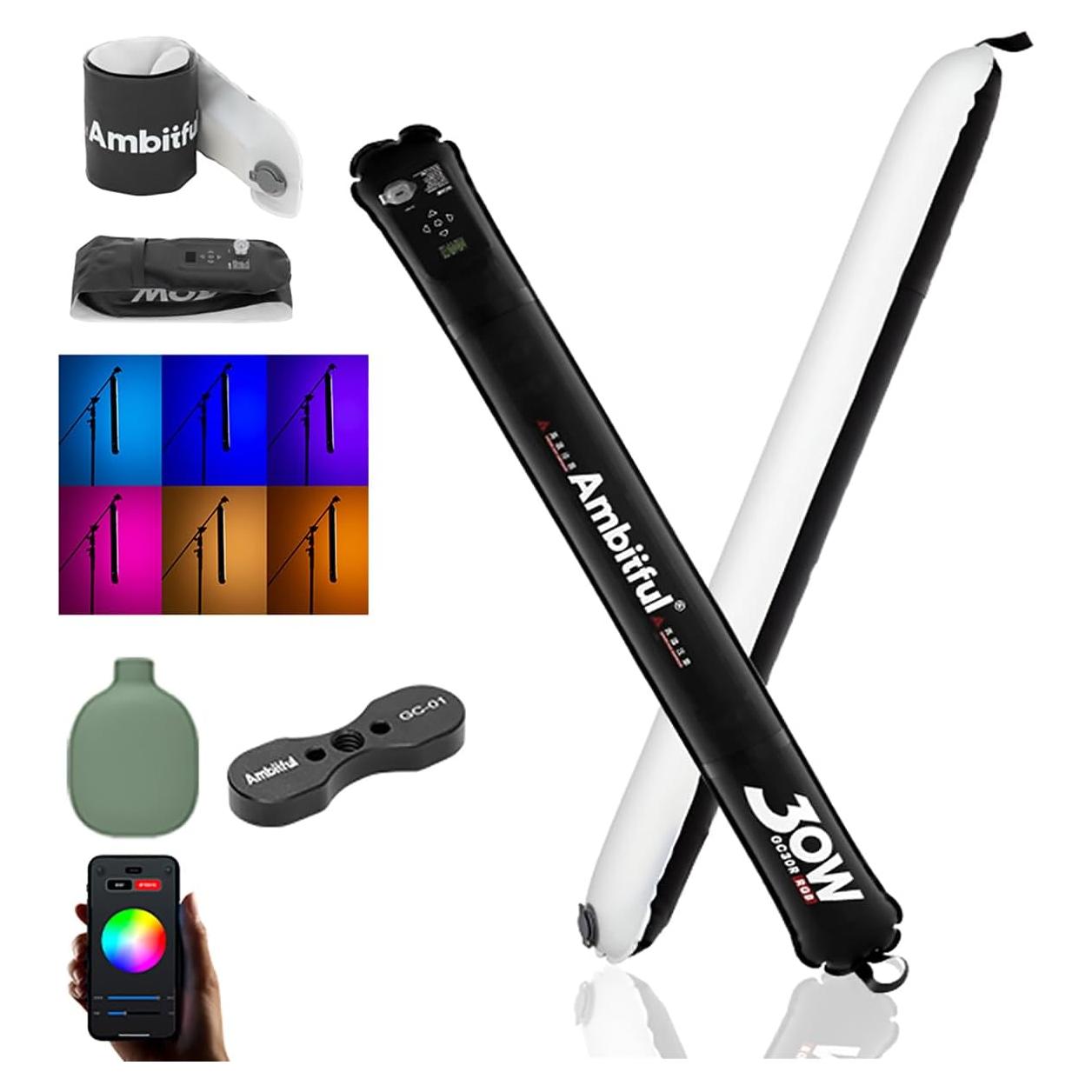 Luz LED Inflable Ambitful GC30R 30W RGB 90cm CRI 95+