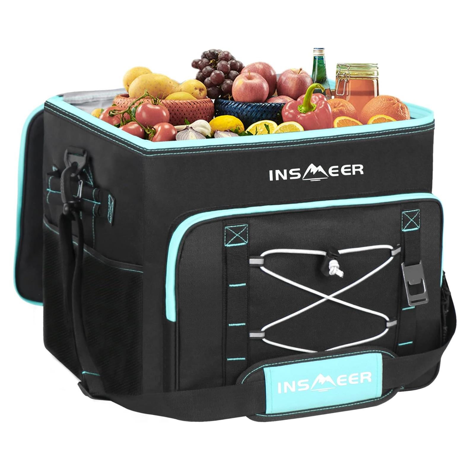 Bolsa Térmica Aislada INSMEER 55L Plegable para Camping y Playa