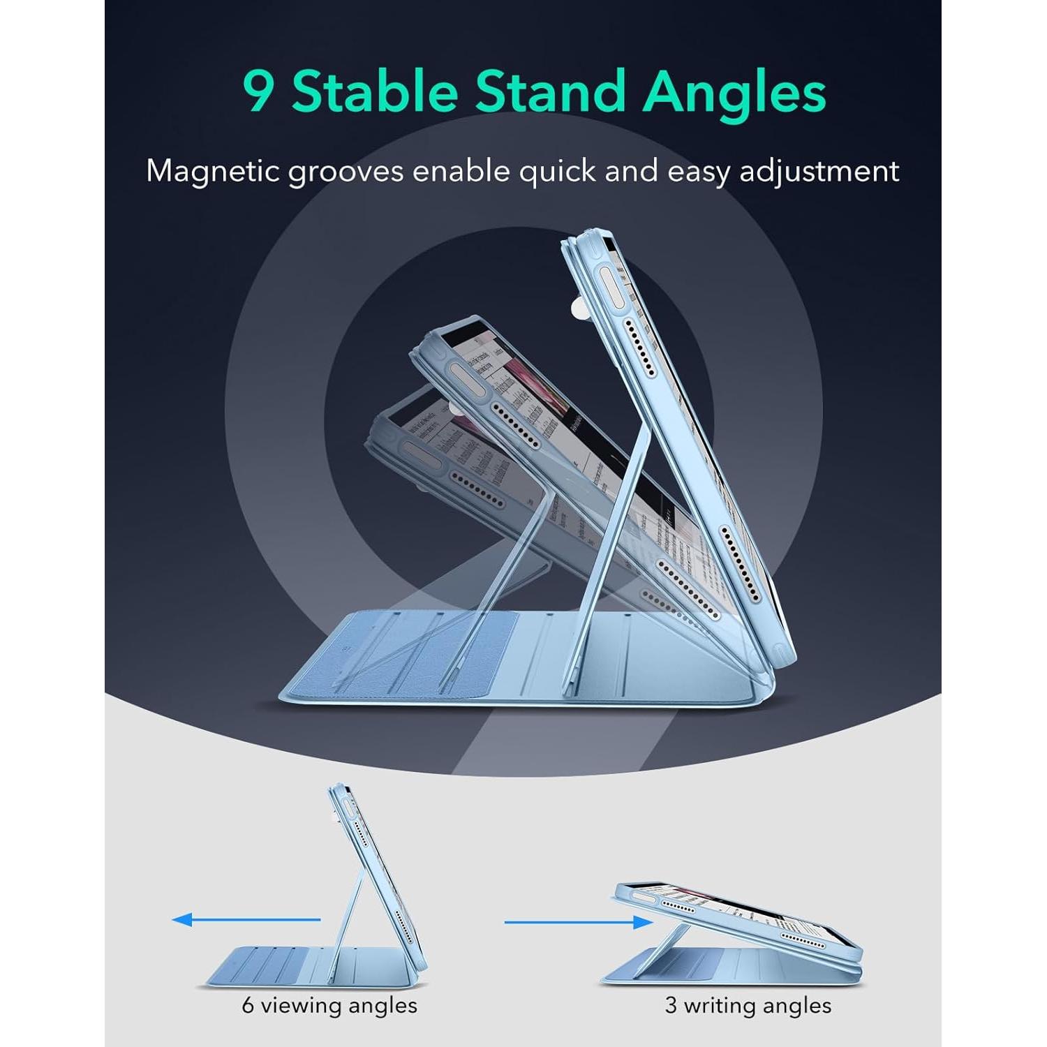 Funda ESR para iPad Air 13" M3/M2 2024/2025, Soporte Ajustable