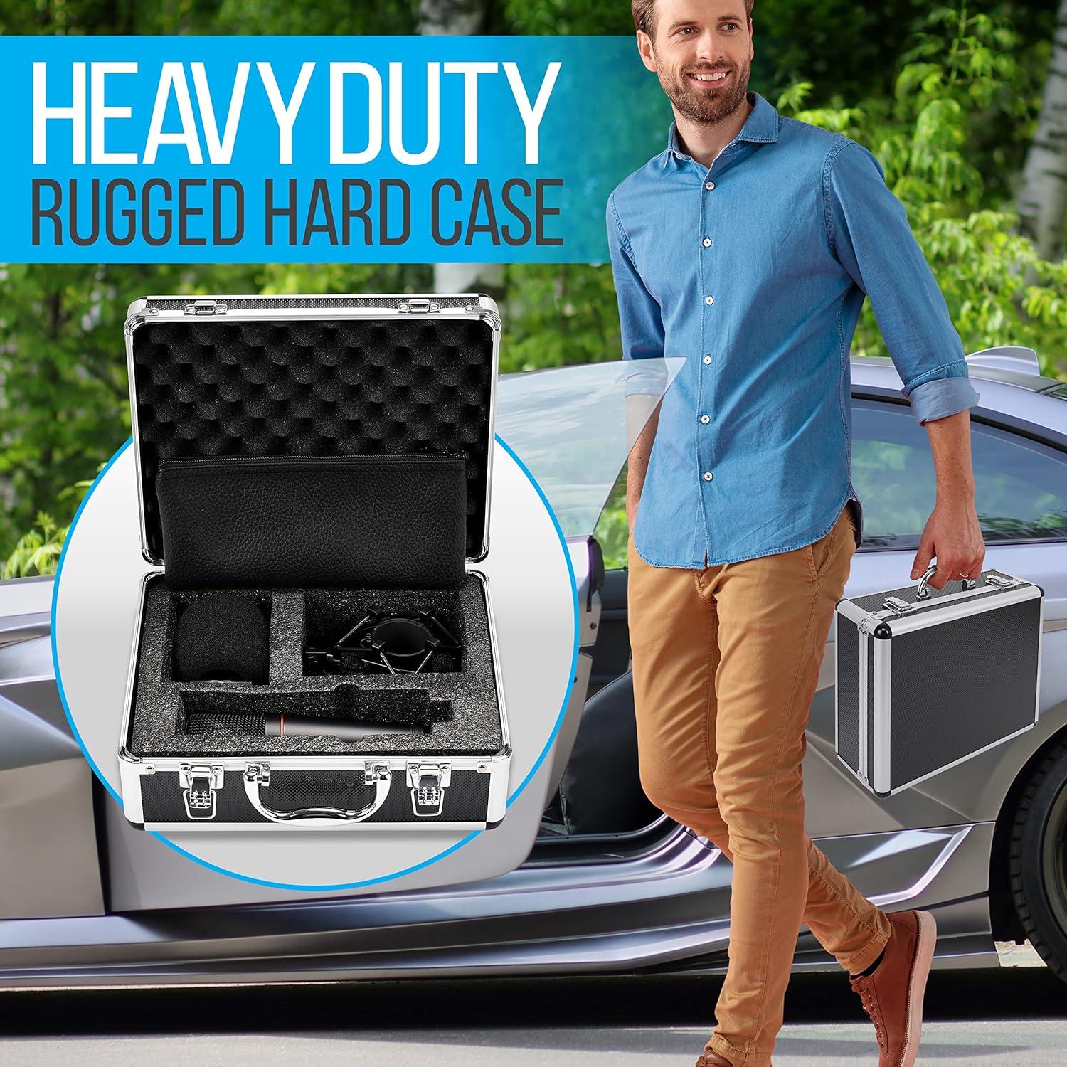 Micrófono de Estudio XLR Pyle con Soporte y Filtro Antipop