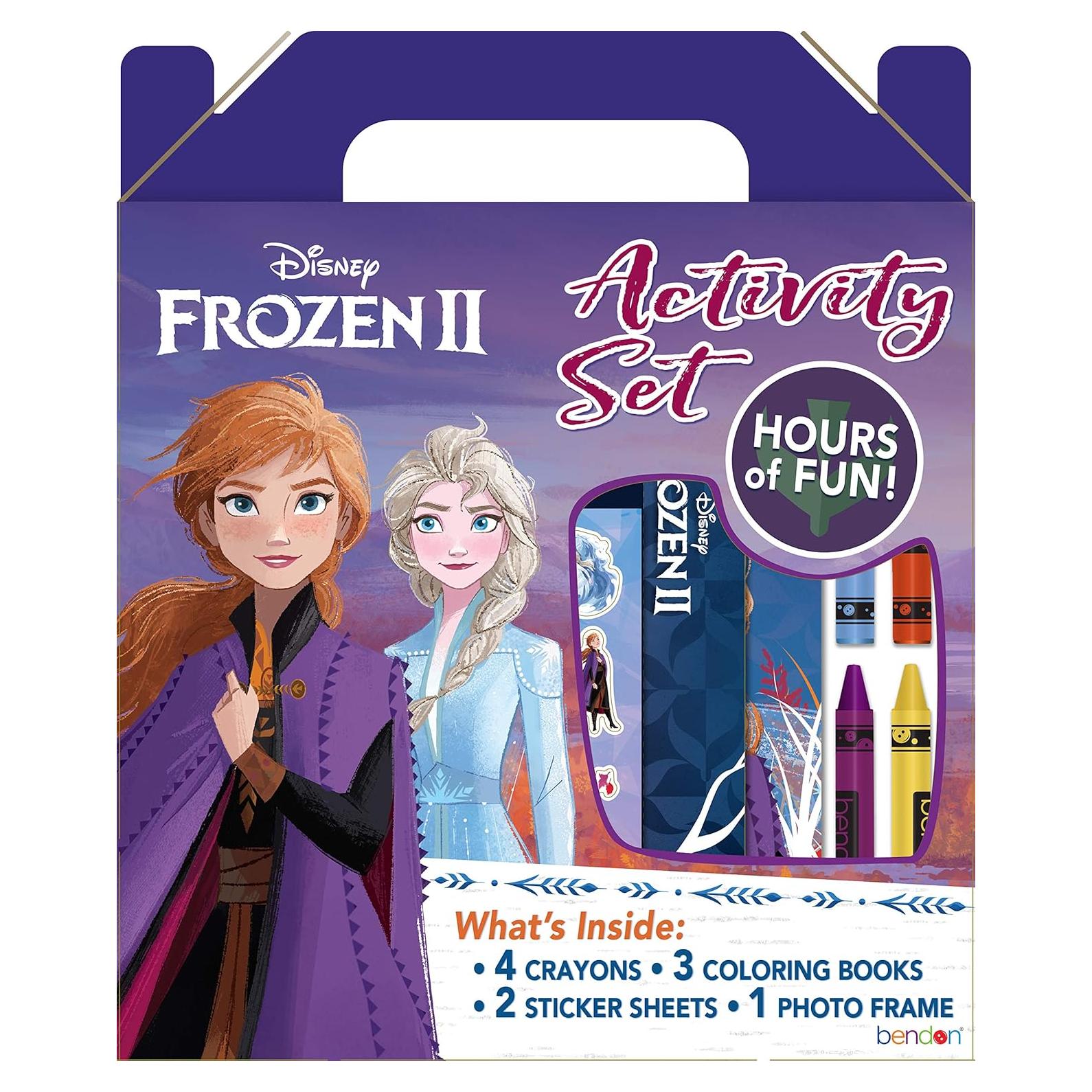 Set de Colorear Disney Frozen 2 Anna y Elsa con Crayones