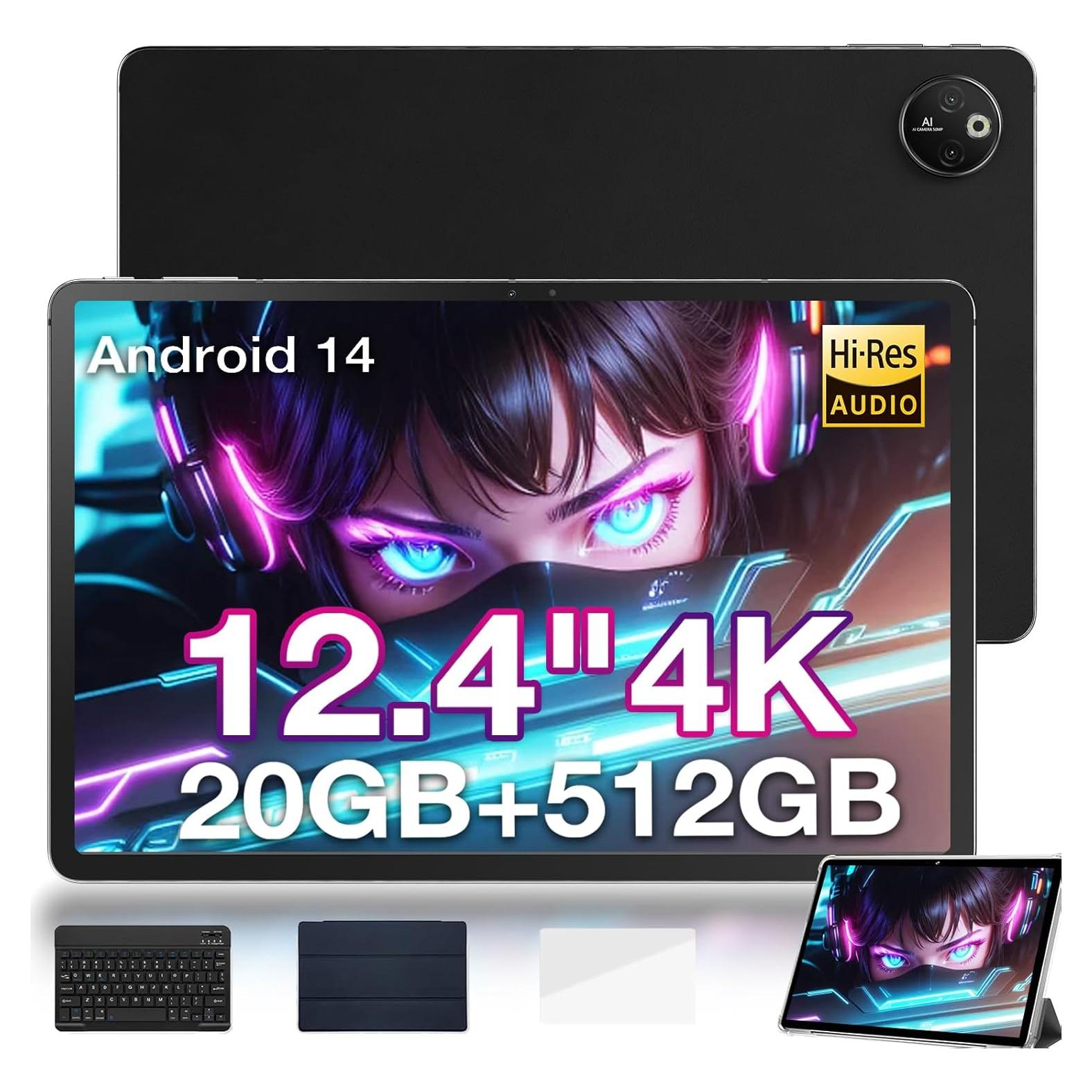 Tableta DOOGEE T30 Max 12.4" 4K 20GB RAM 512GB Android 14