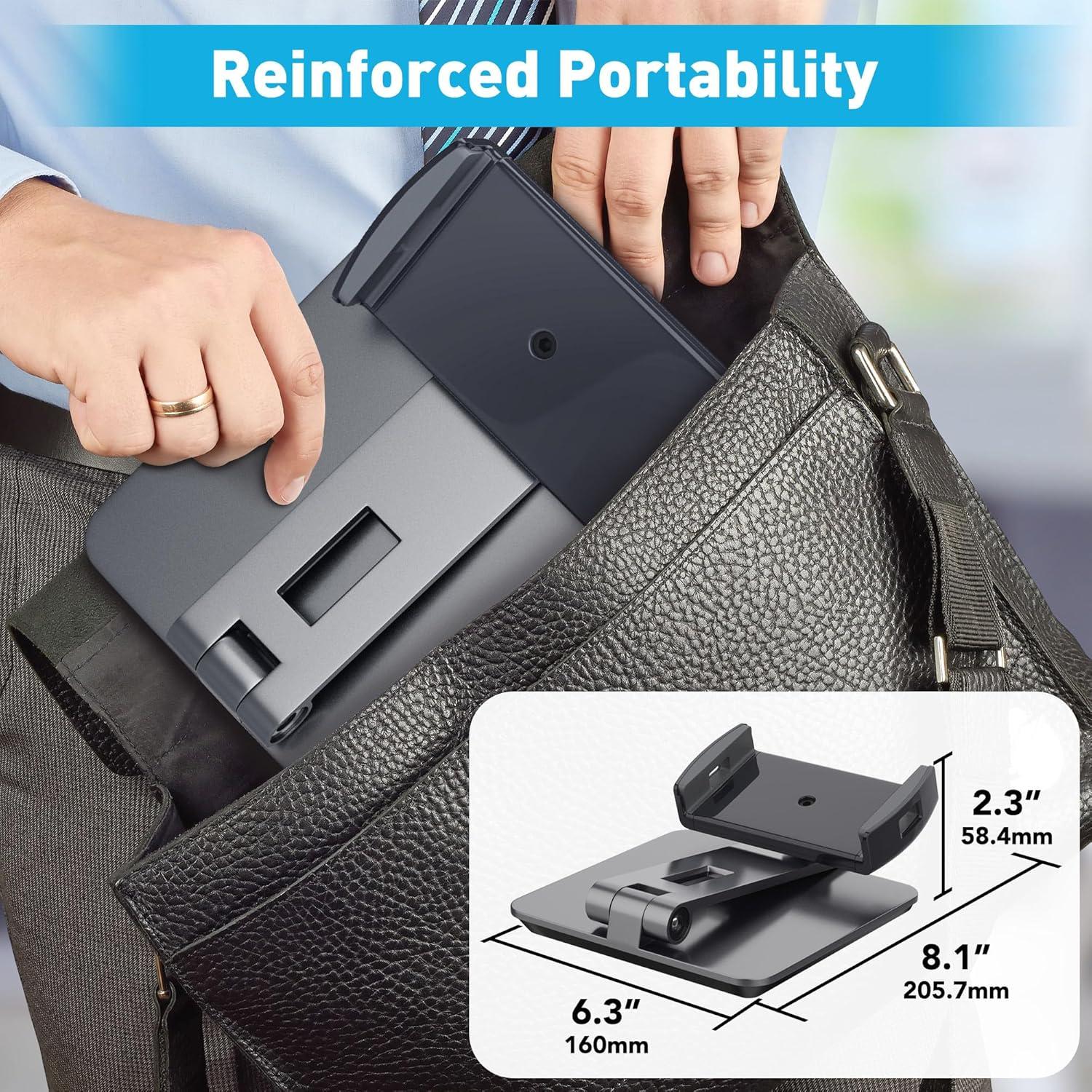 Soporte de Tableta Aluminio AboveTEK 360° para Pantallas 10-40 cm