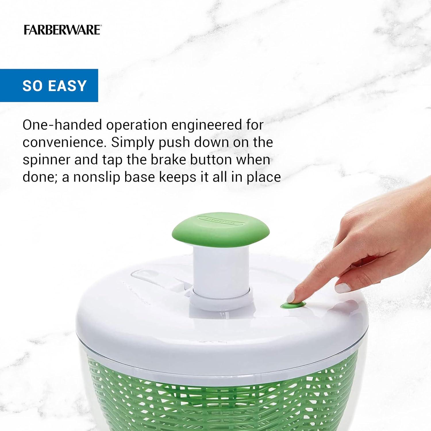 Centrifugadora de Ensalada Farberware 3.00 Litros Verde