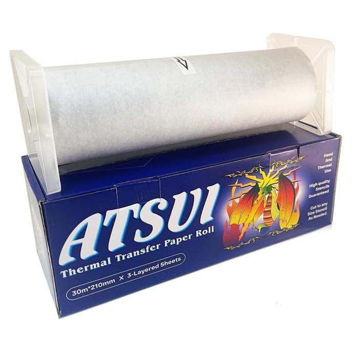 Papel de Plantilla de Tatuaje Atsui - Rollo A4 30.48m