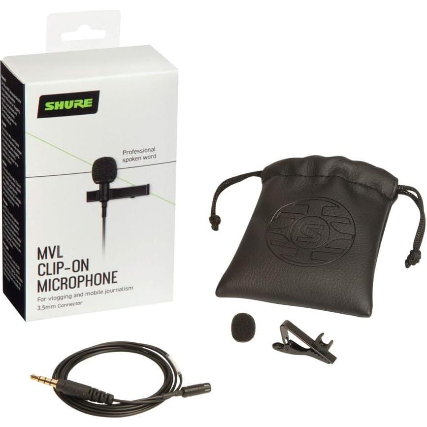 Micrófono Lavalier Shure MVL para iPhone y Tableta 3.5mm
