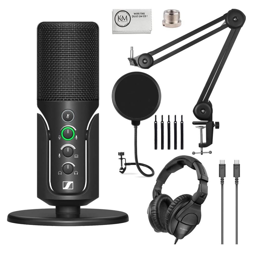 Micrófono USB Sennheiser Profile con Soporte y Auriculares HD 280