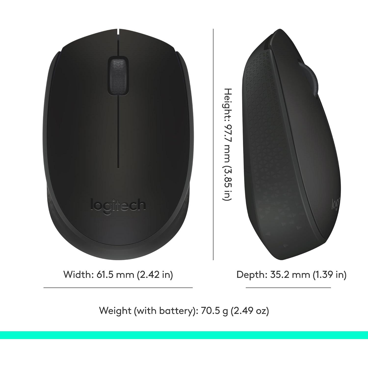 Ratón Inalámbrico Logitech M170 Negro 2.4 GHz Óptico