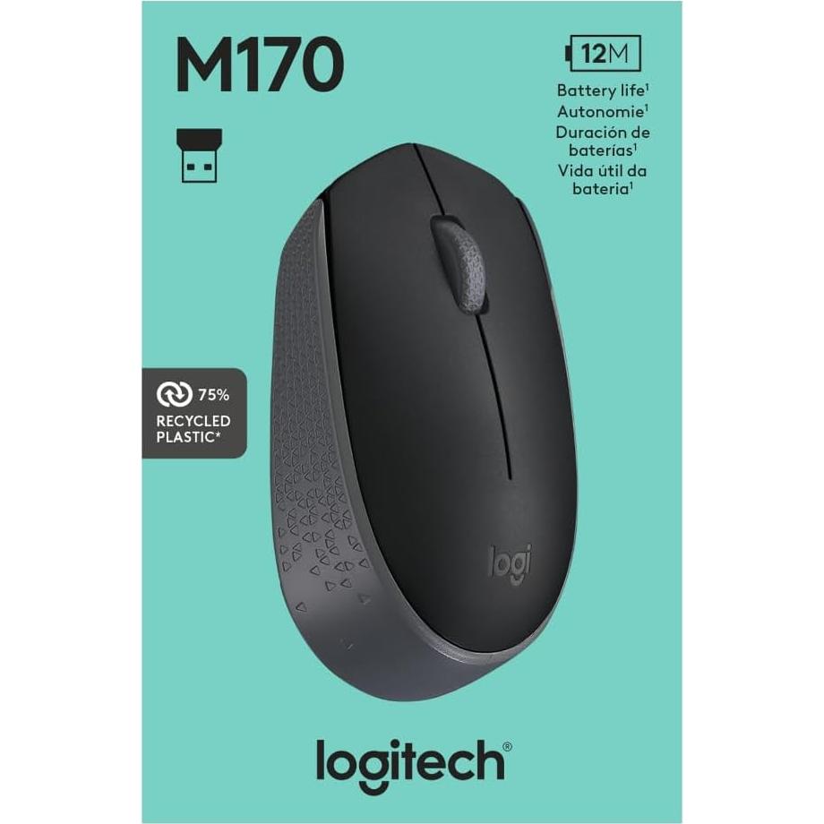 Ratón Inalámbrico Logitech M170 Negro 2.4 GHz Óptico