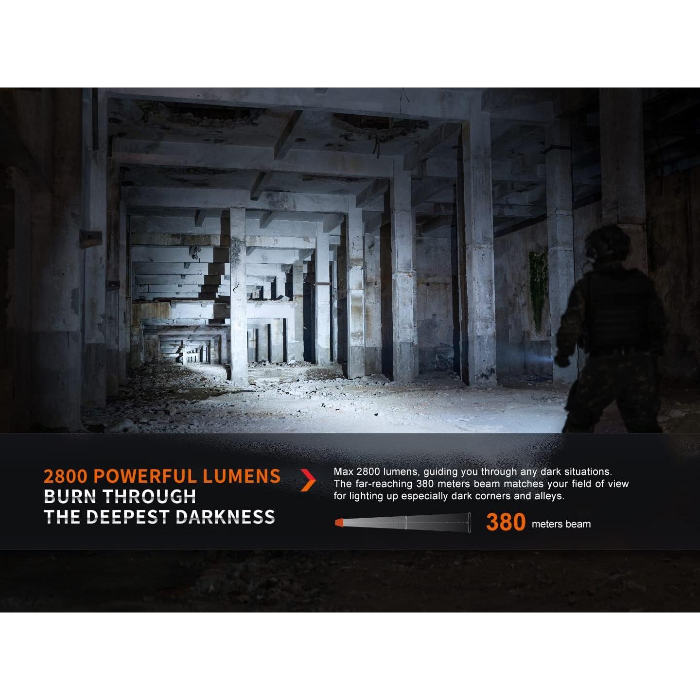 Linterna Táctica Fenix PD36R Pro 2800 Lúmenes Recargable USB-C