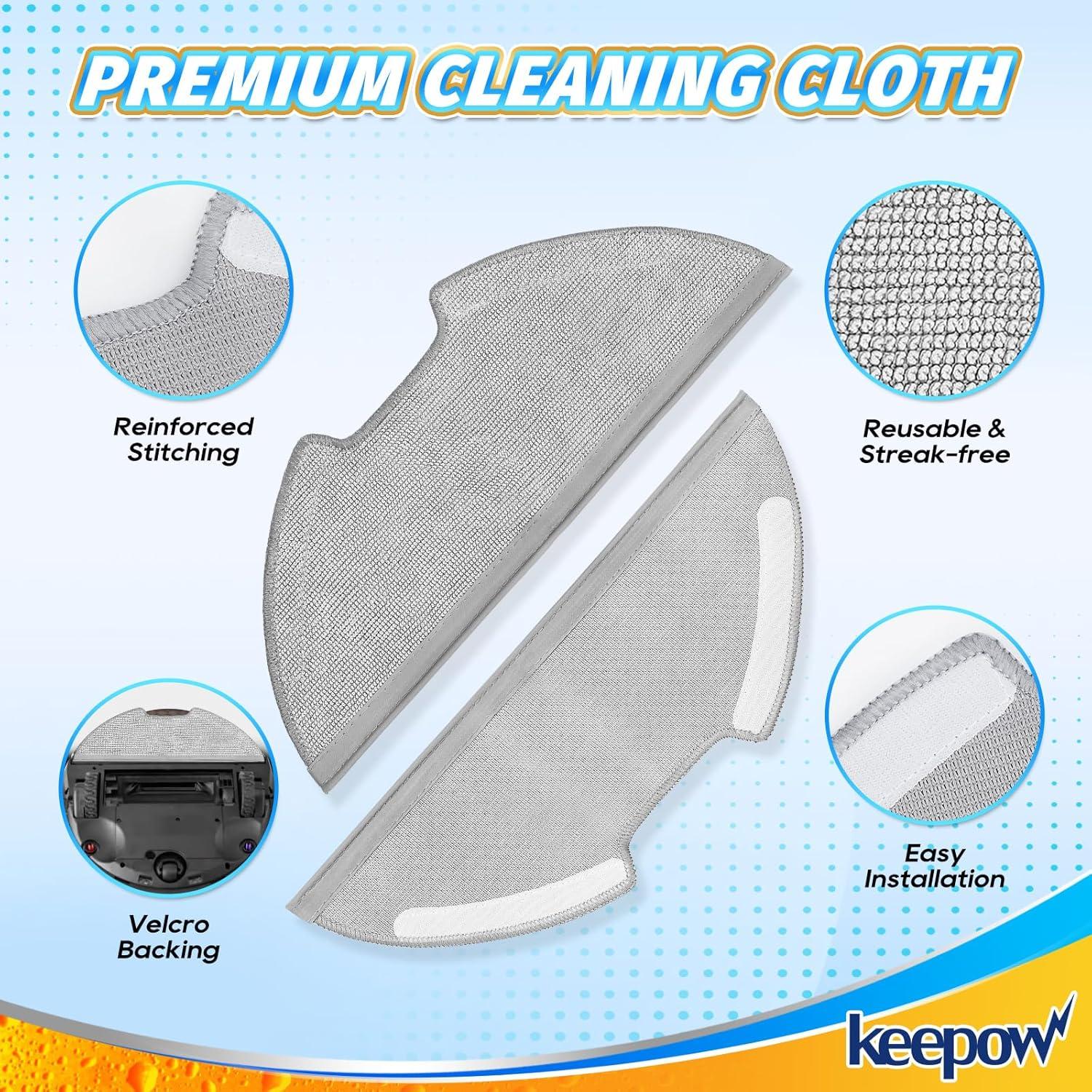 8 Piezas Reemplazo Microfibra KEEPOW E10 E20 Aspiradora