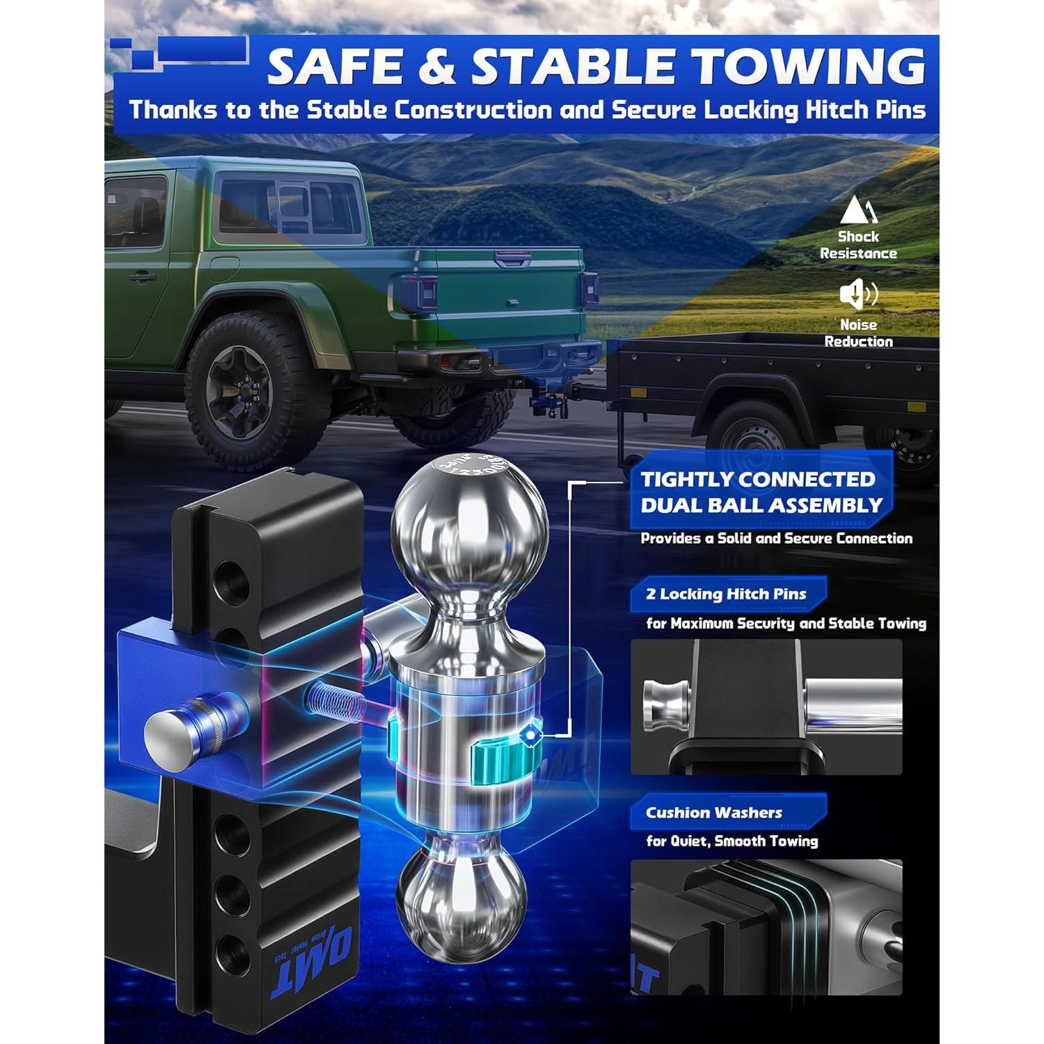 Enganche de Remolque Ajustable Orion Motor Tech 15.24 cm 5670 kg