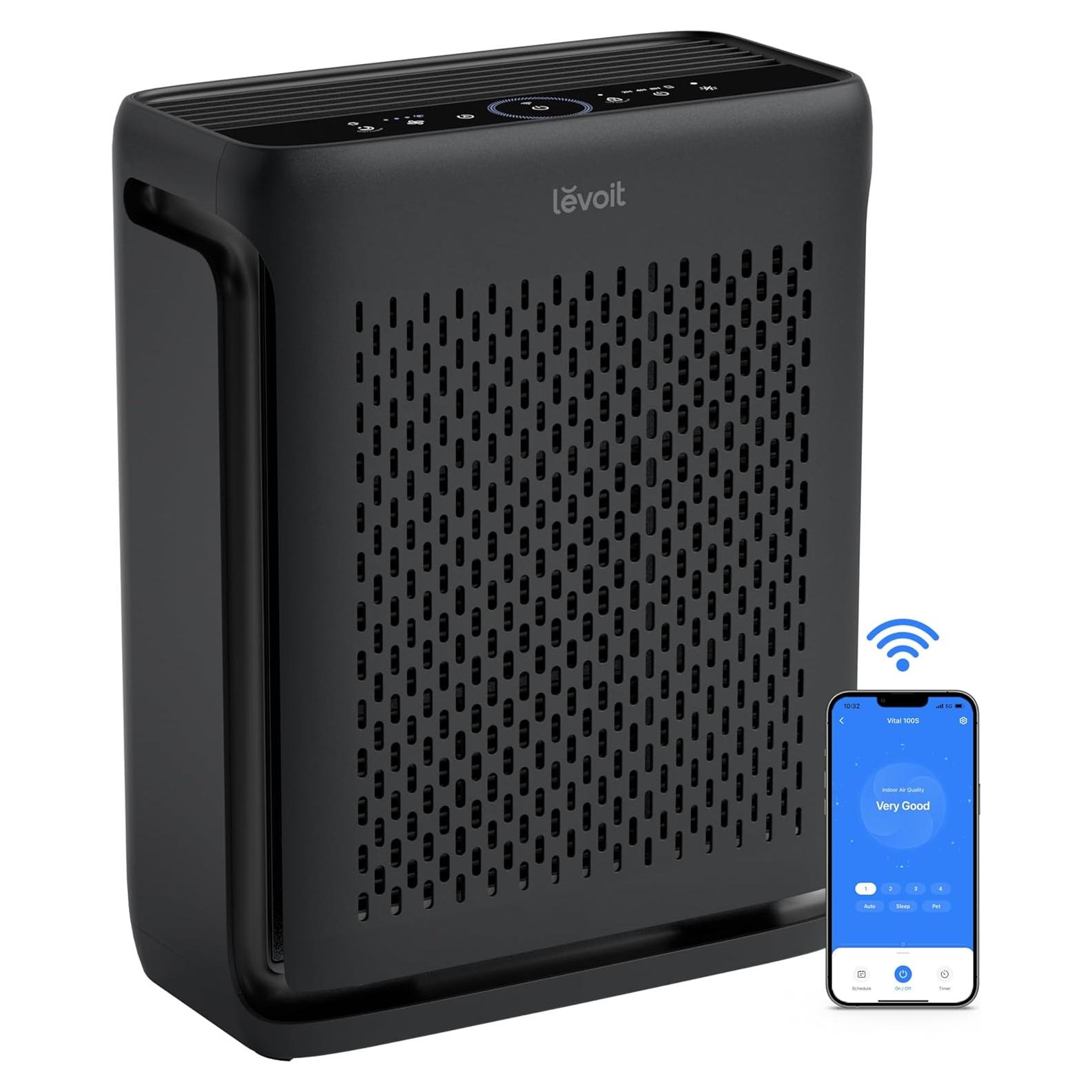 Purificador de Aire LEVOIT Vital 100S-P para Habitaciones Grandes