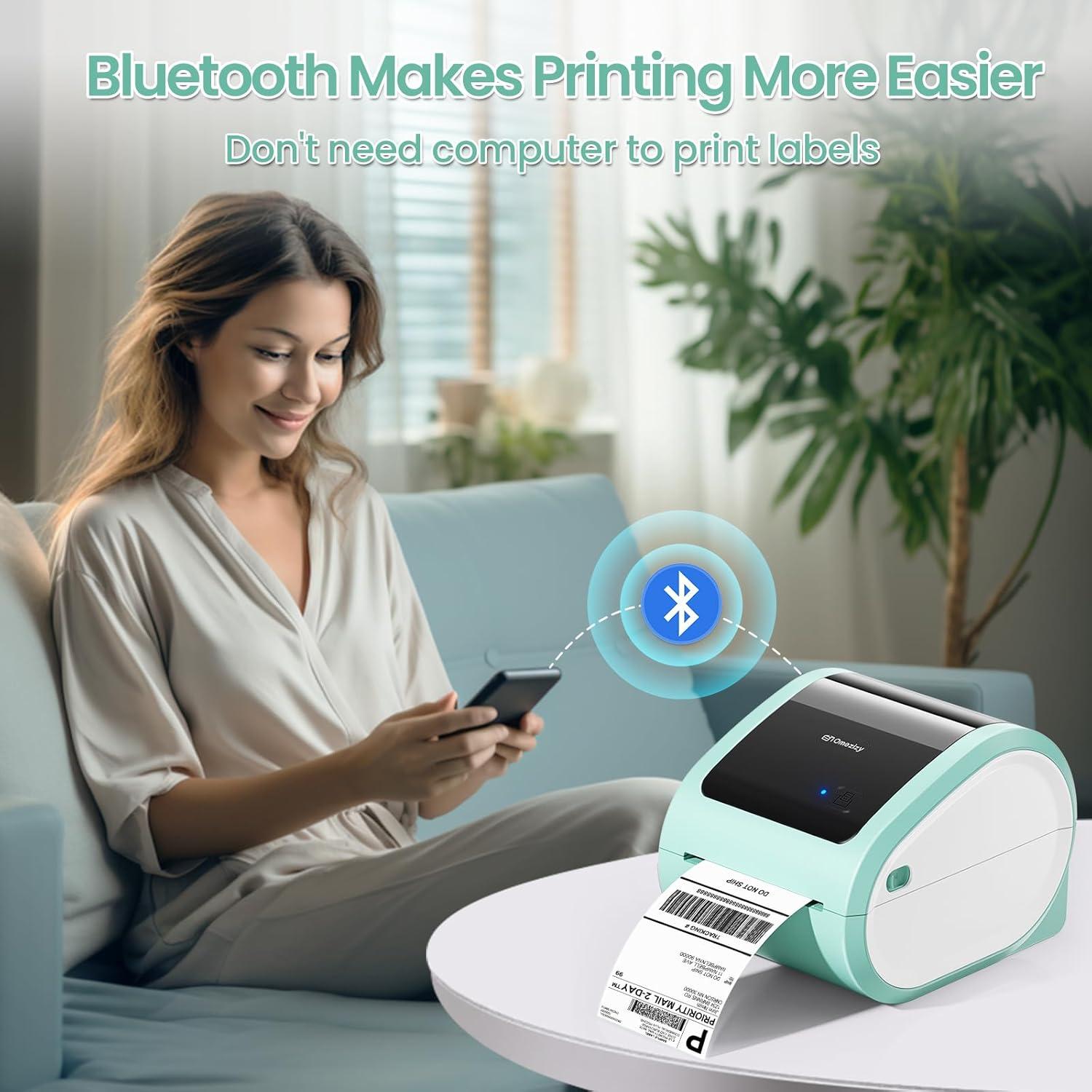 Impresora de Etiquetas Térmicas Bluetooth Omezizy D520BT 4x6