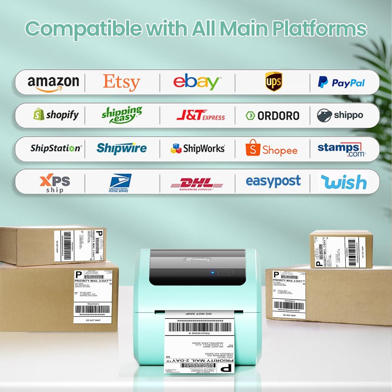 Impresora de Etiquetas Térmicas Bluetooth Omezizy D520BT 4x6