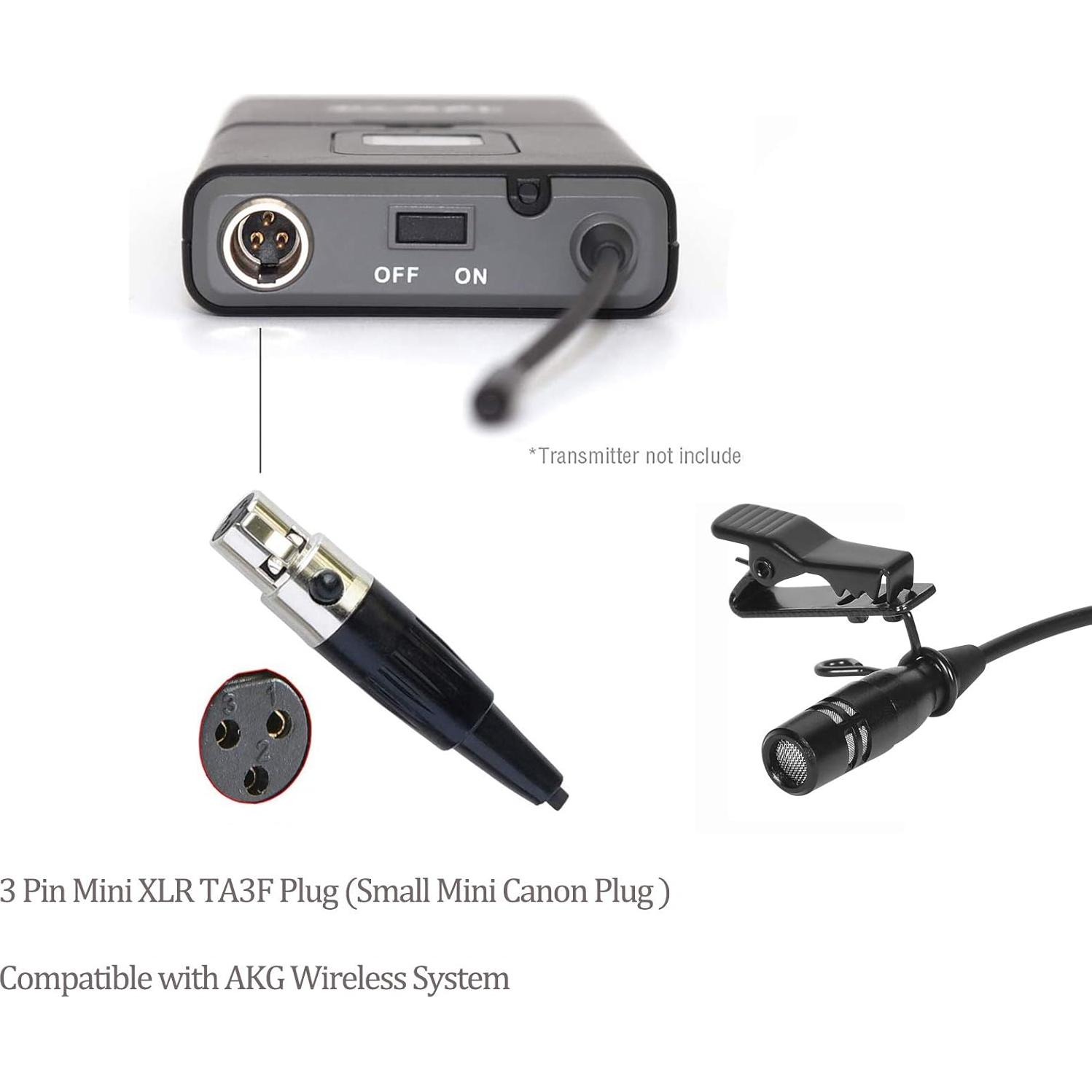 Micrófono Lavalier Sujeetec SJ-B02 Mini XLR TA3F - 15g