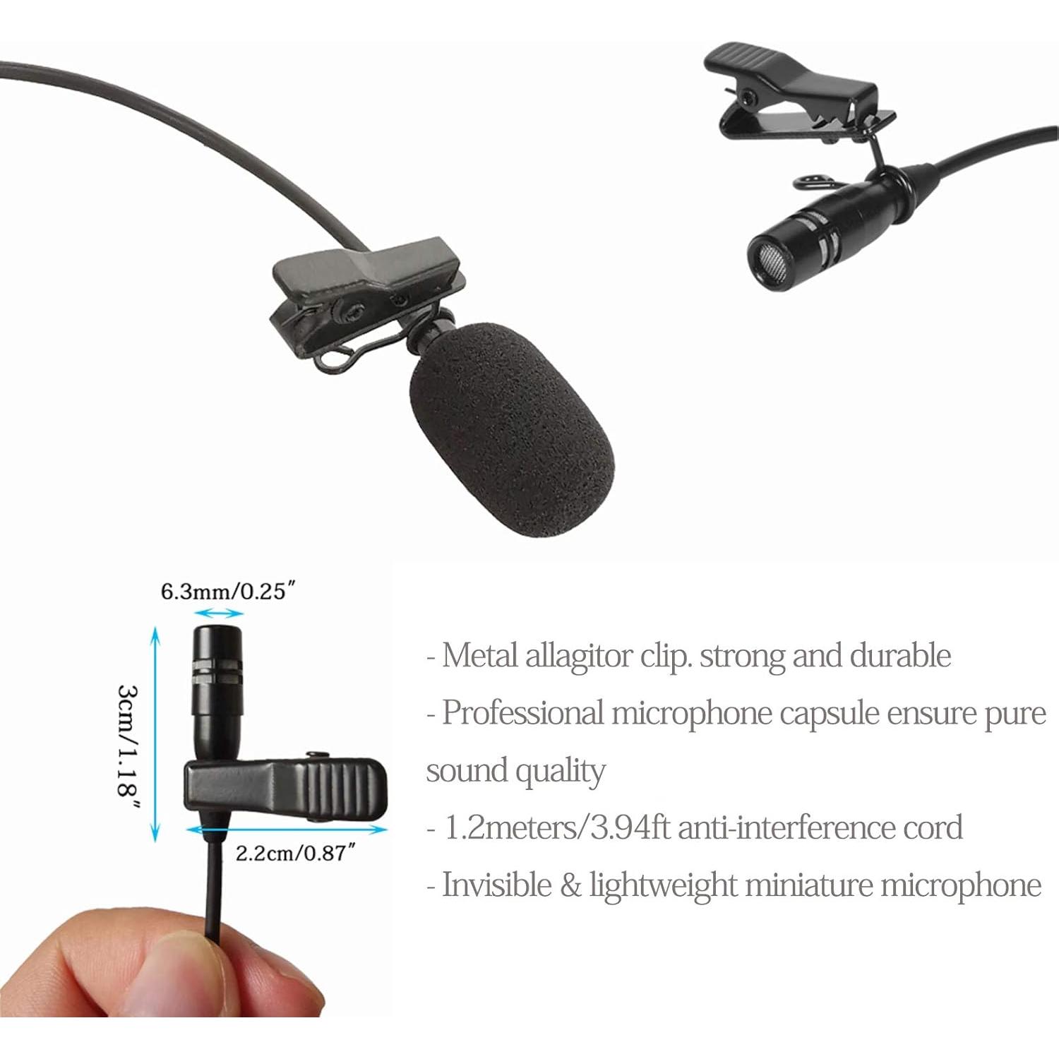 Micrófono Lavalier Sujeetec SJ-B02 Mini XLR TA3F - 15g