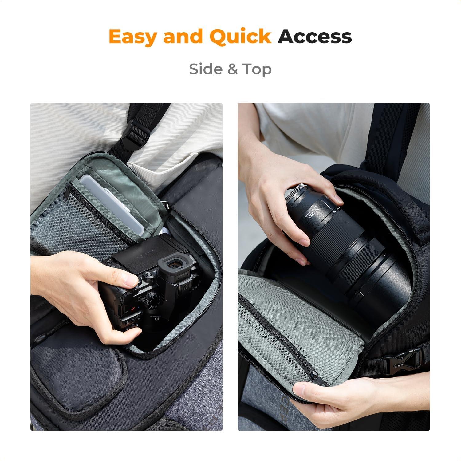 Mochila para cámara K&F Concept 25L con compartimento para laptop