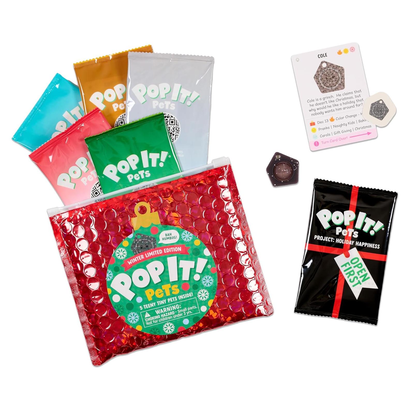 POP IT Mascotas Edición Limitada Invierno - 5 Personajes Coleccionables