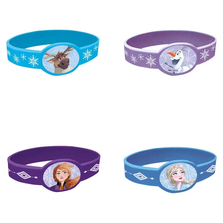 Pulseras de Silicona Disney Frozen 2 - 4 Pcs, Multicolor