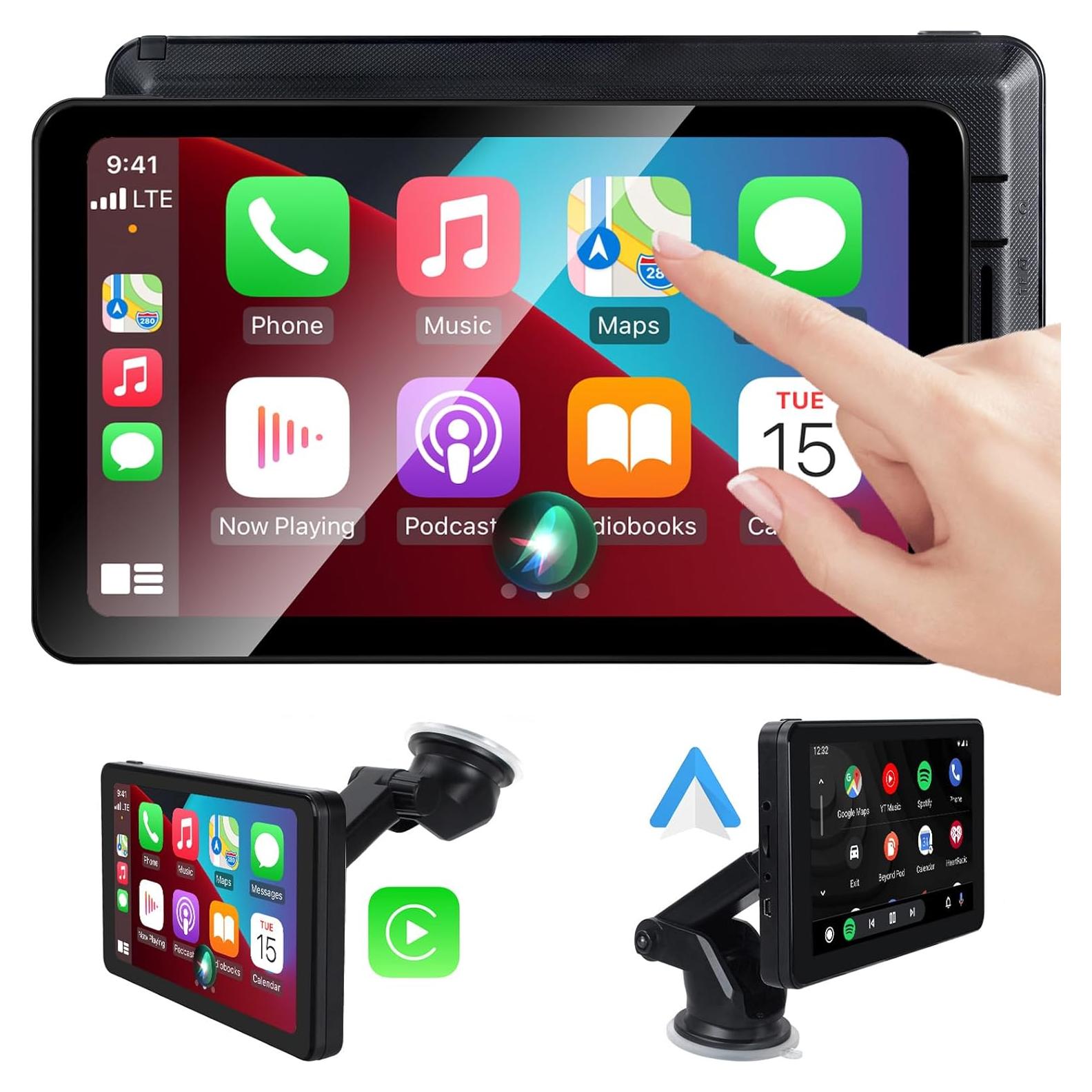 Pantalla Táctil 7" Aonerex CarPlay Android Auto Inalámbrica