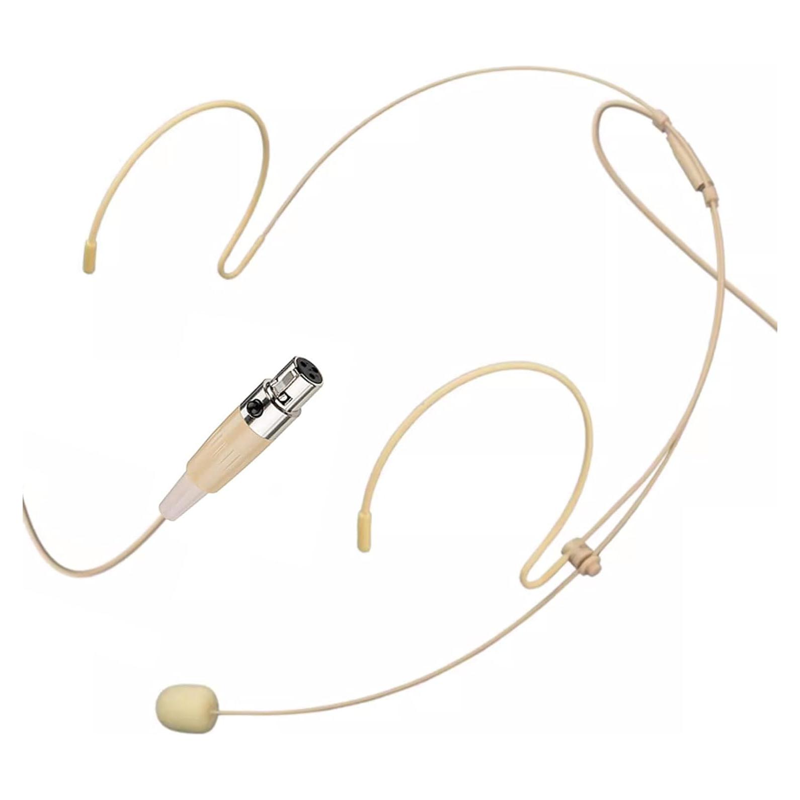 Micrófono de Auricular Doble Beige XHXJCYS con Conector Mini XLR