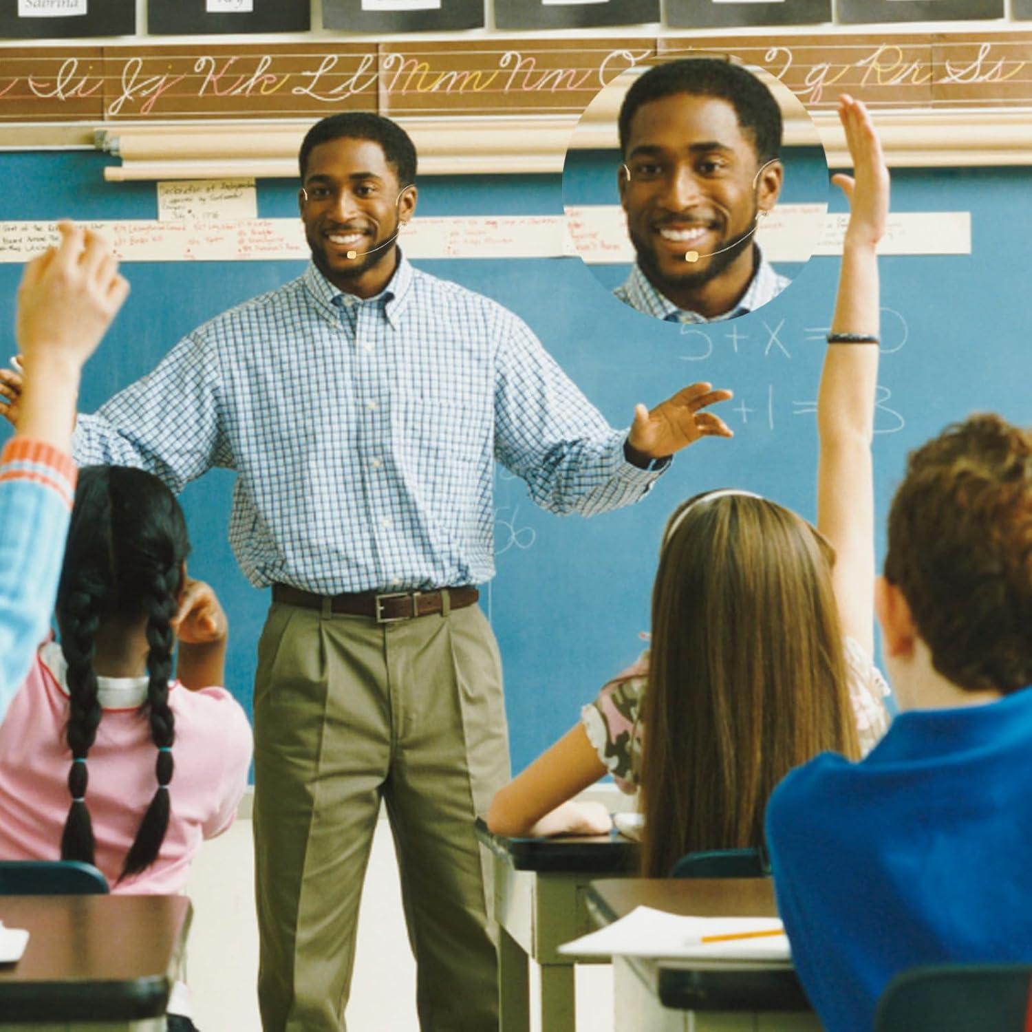 Micrófono de Auricular Doble Beige XHXJCYS con Conector Mini XLR