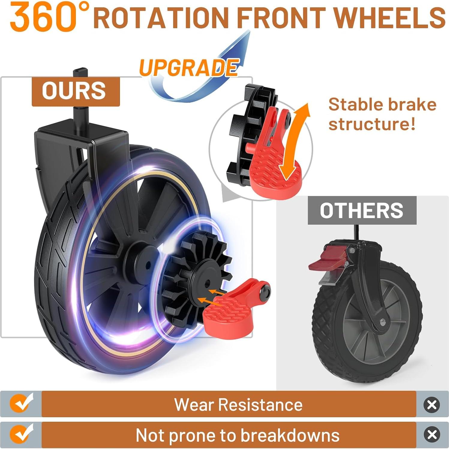 Carro Plegable Timber Ridge 49" con Puerta Trasera Naranja