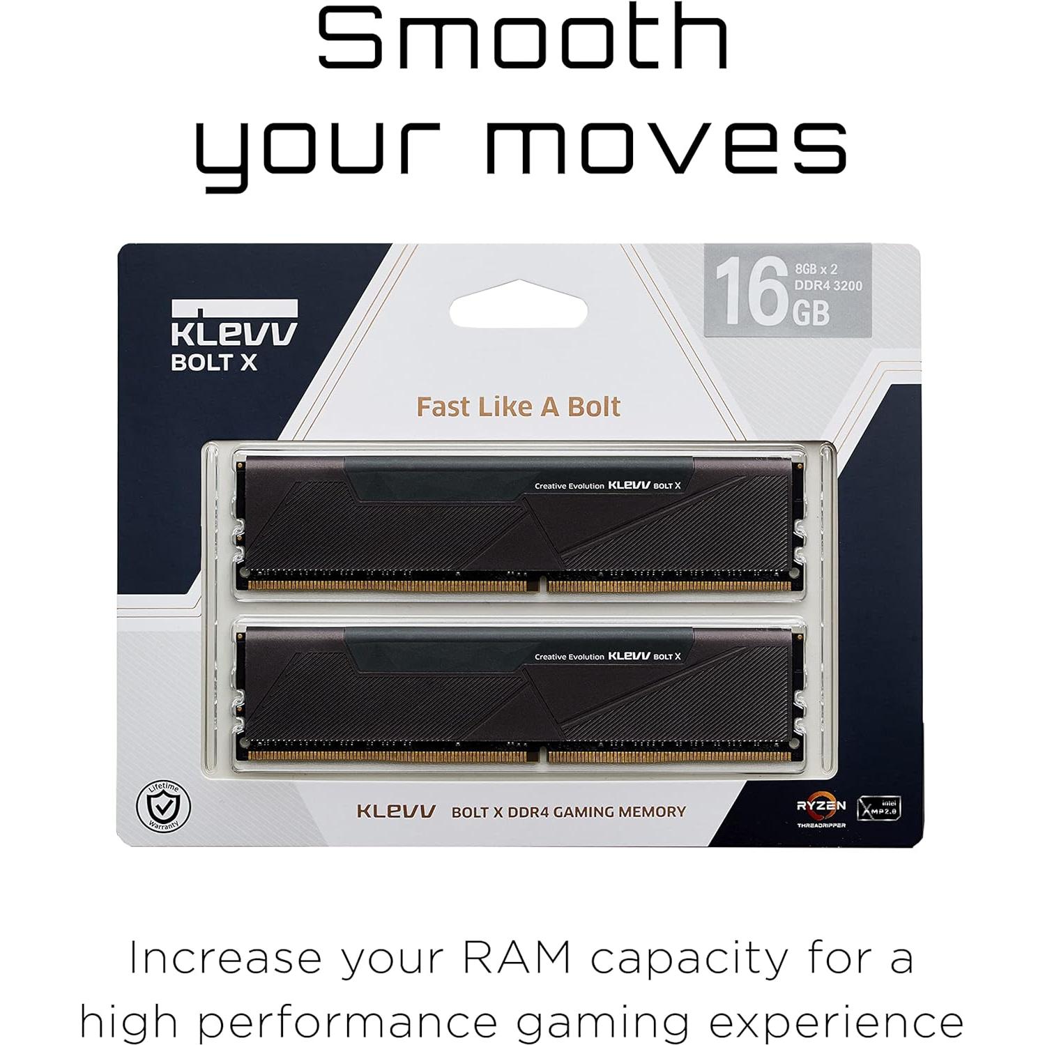 Memoria RAM KLEVV Bolt X 16GB (2x8GB) 3200MHz CL16