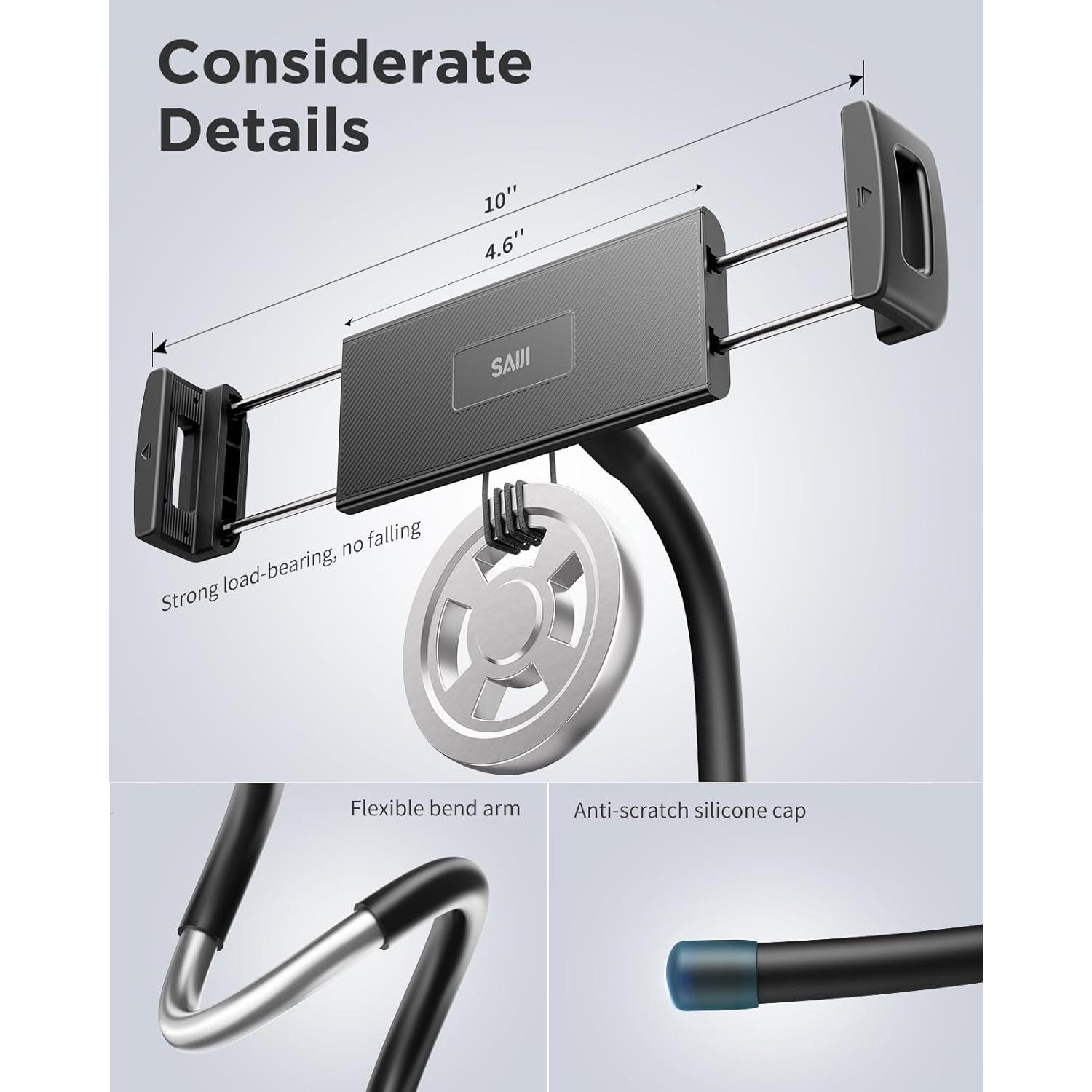 Soporte Ajustable para iPad SAIJI Negro 4.7"-17.3"