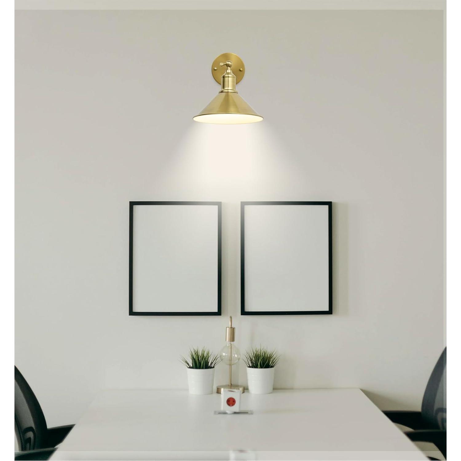 Aplique de Pared LED Franing Dorado con Control Remoto - 2 Unidades