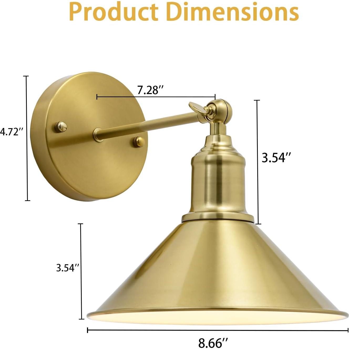 Aplique de Pared LED Franing Dorado con Control Remoto - 2 Unidades