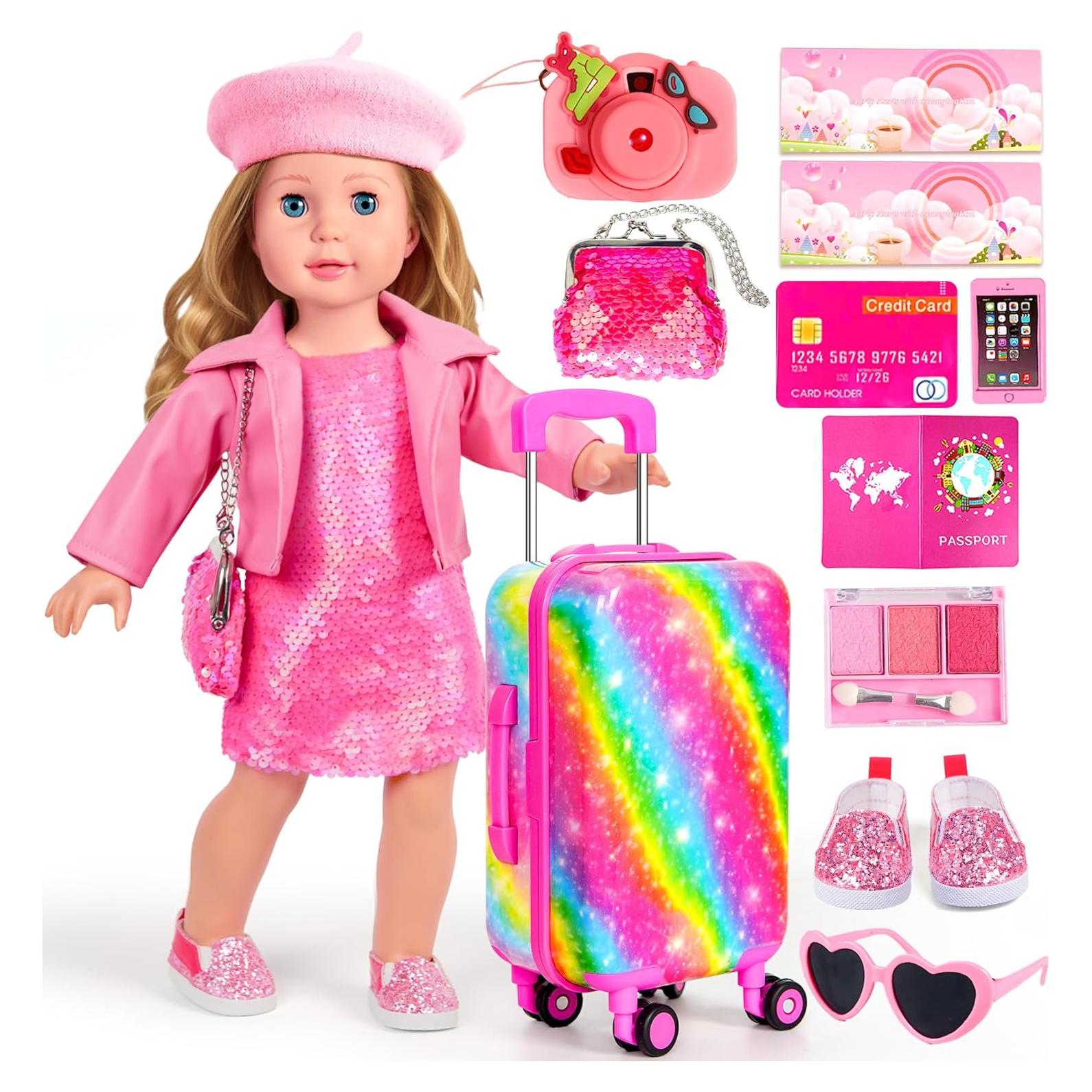 Maleta de Accesorios para Muñecas ARTST 18 Pulgadas - Viaje