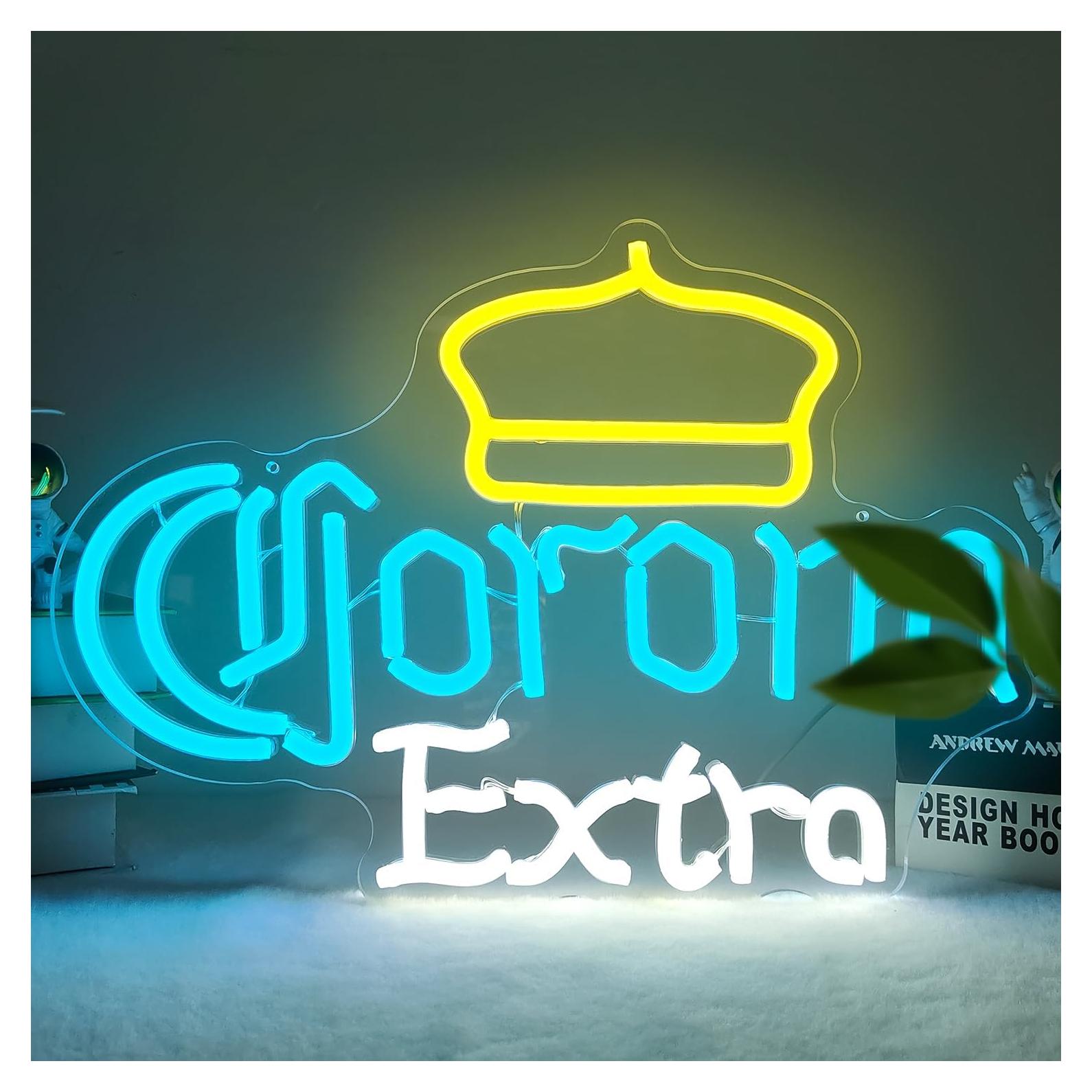 Luz de Neón de Cerveza Corona Extra JianJung 38x27cm