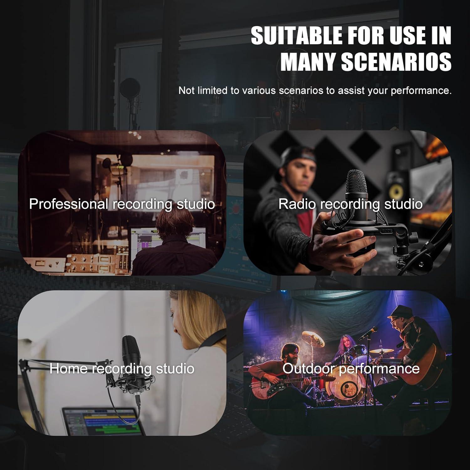 Filtro Antiviento Profesional C1 para Micrófono 45-60mm Negro