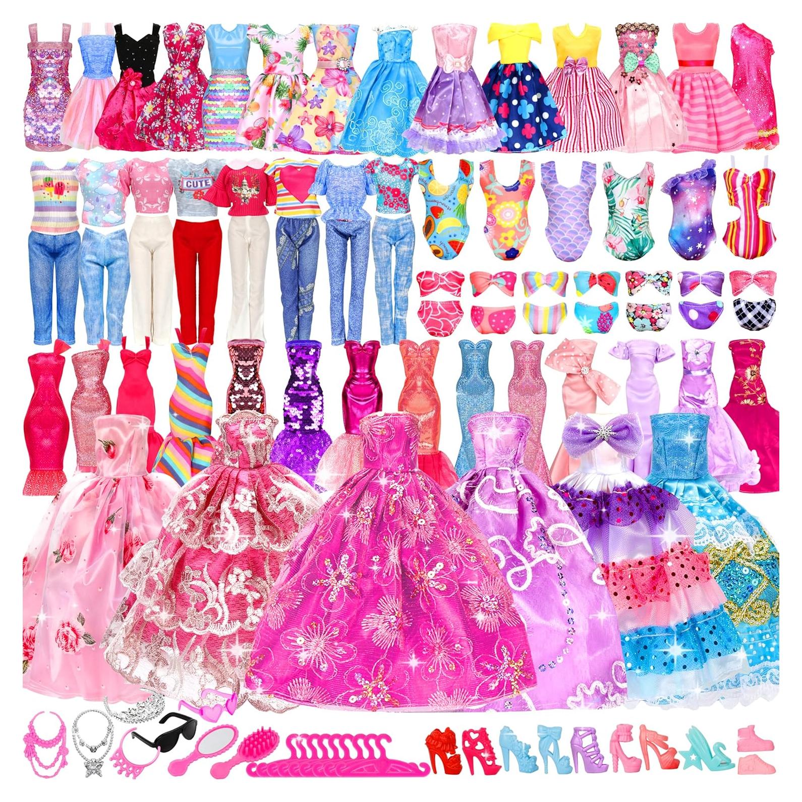 71 Piezas Ropa y Accesorios para Muñecas Bymore 29 cm