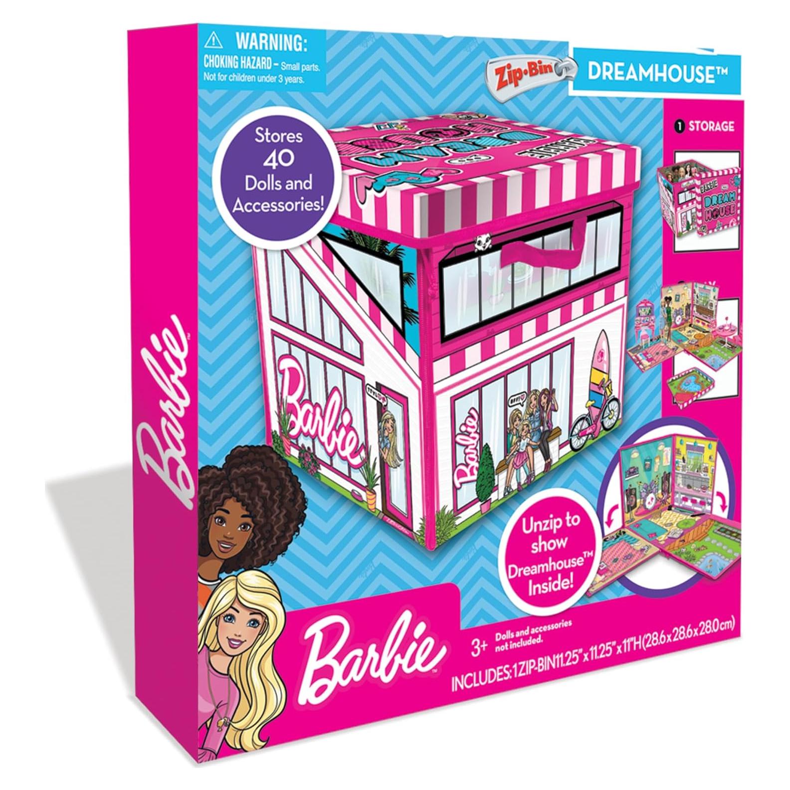 Barbie ZipBin Casa de Ensueño 40 Muñecas y Alfombrilla