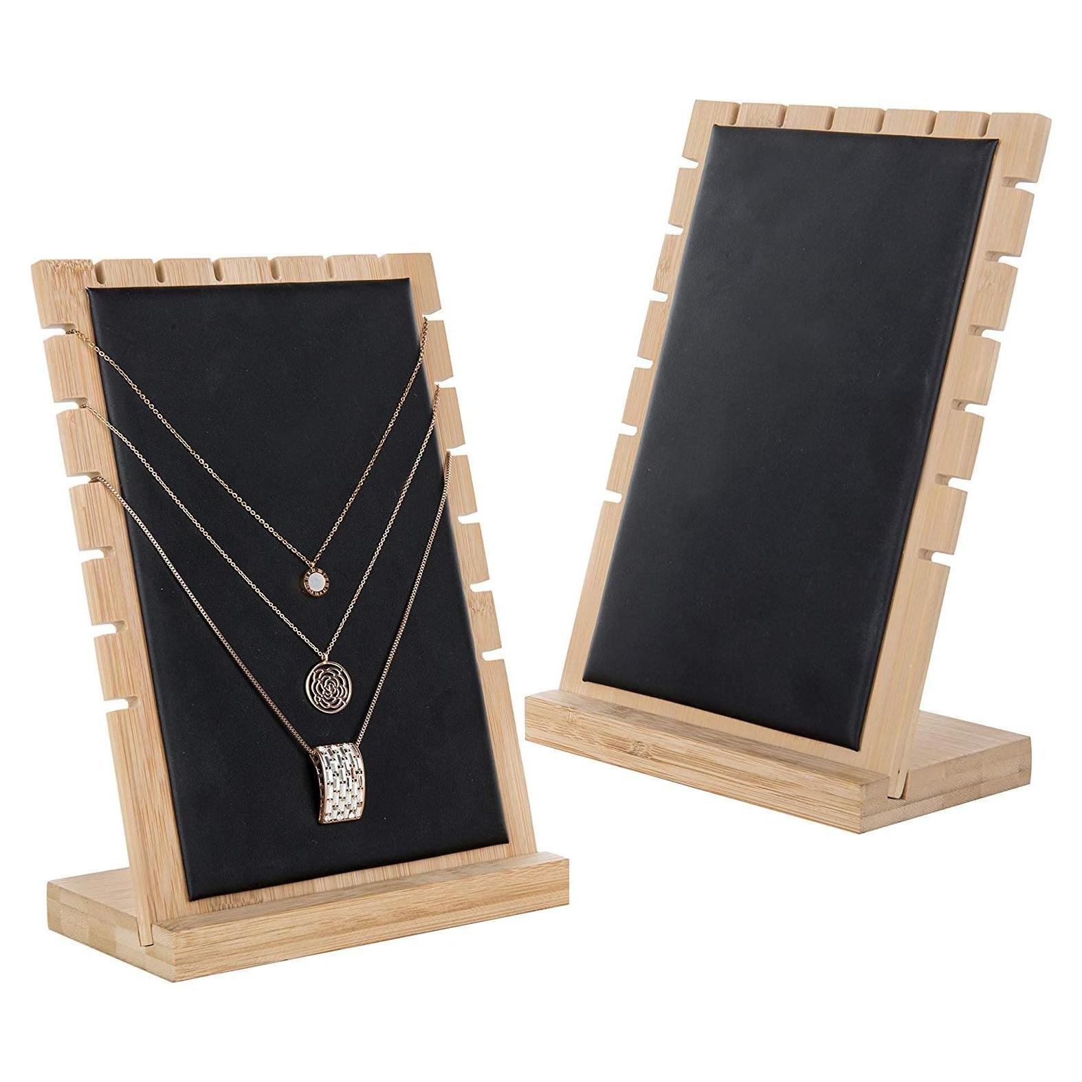 Set de 2 Tableros de Exhibición de Joyería MyGift, Negro