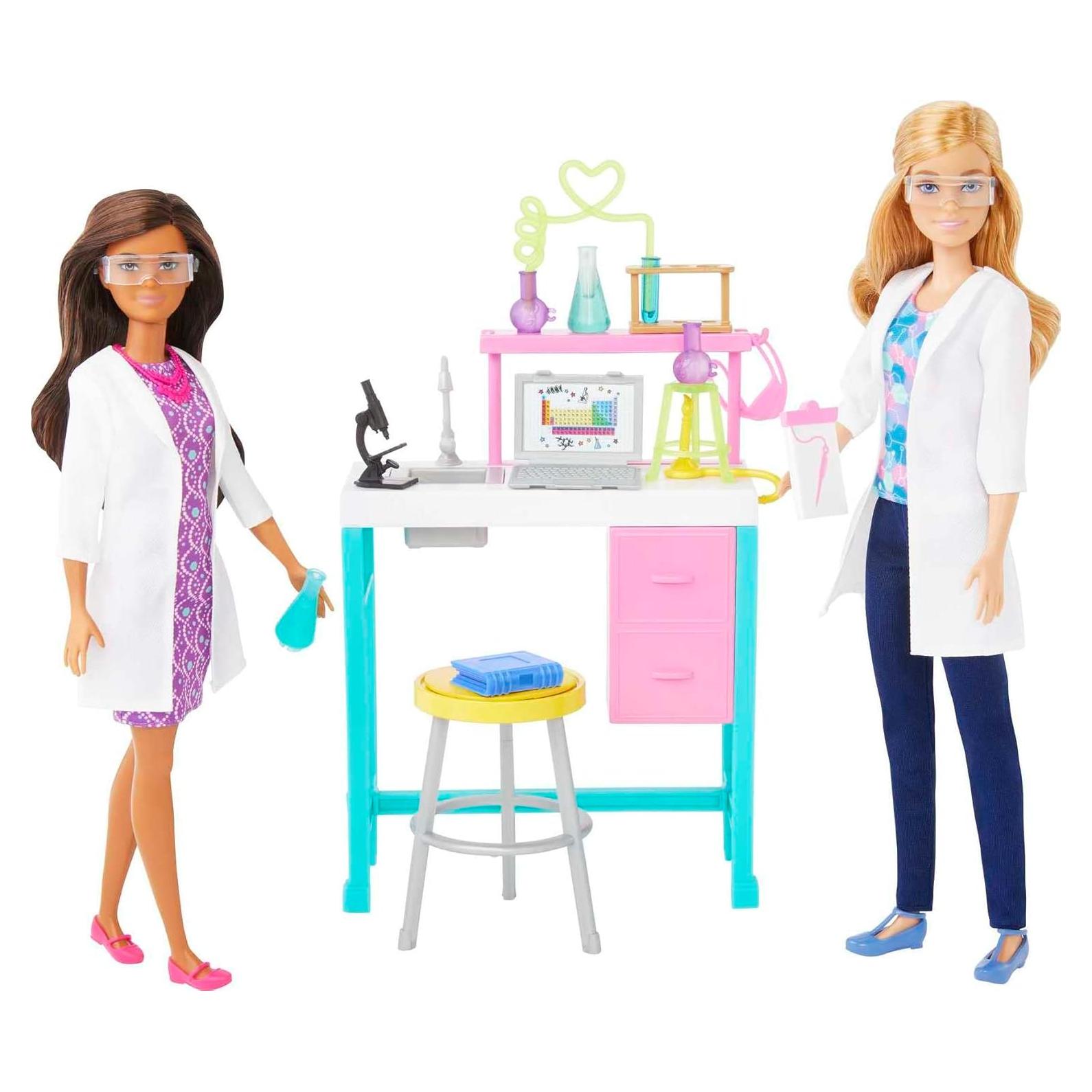 Juego de Laboratorio Científico Barbie con 2 Muñecas y Accesorios