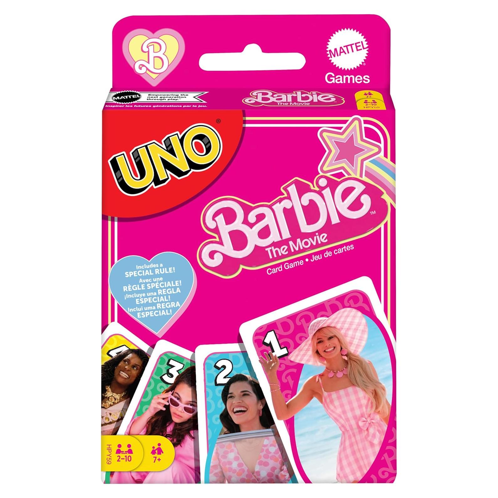 Juego de Cartas UNO Barbie La Película Mattel 2-10 Jugadores