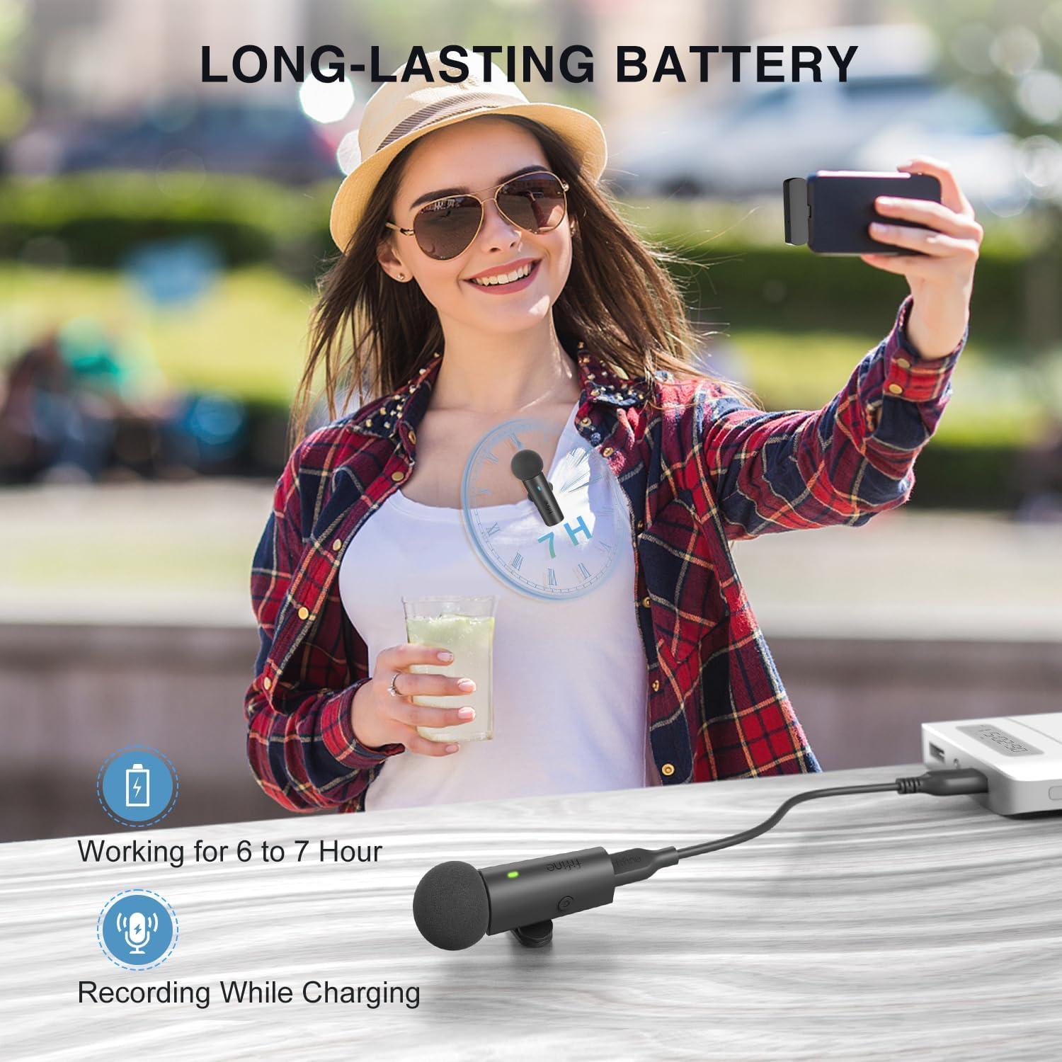 Sistema Lavalier Inalámbrico FIFINE M8 con 2 Micrófonos