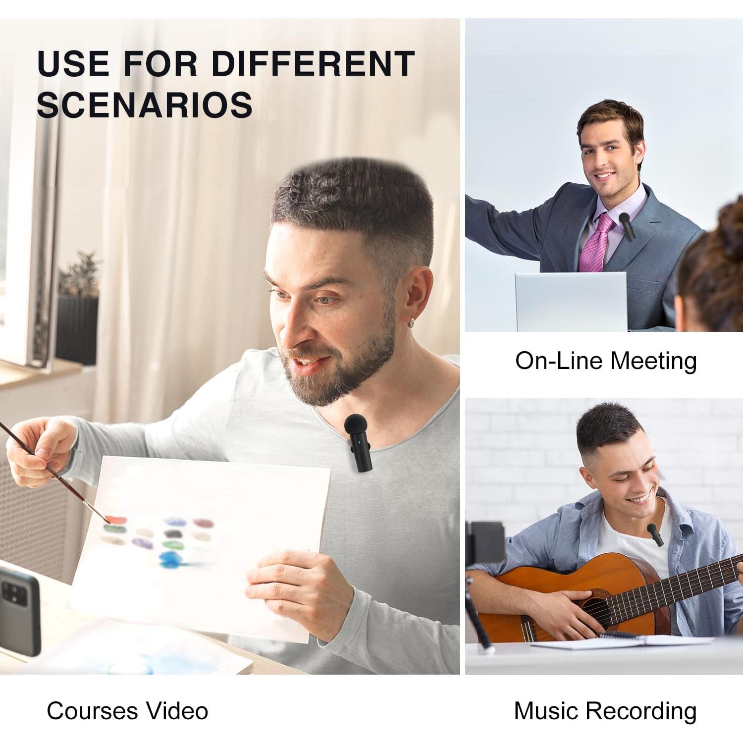 Sistema Lavalier Inalámbrico FIFINE M8 con 2 Micrófonos