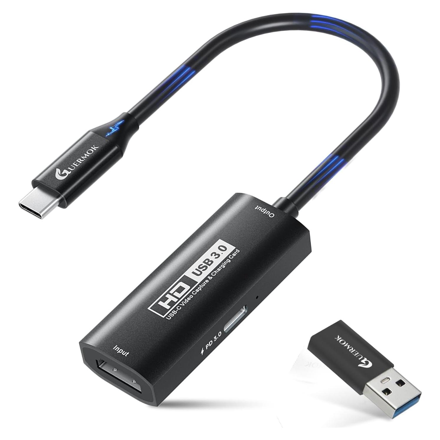 Tarjeta de Captura Guermok 4K HDMI USB 3.0 60FPS Negro