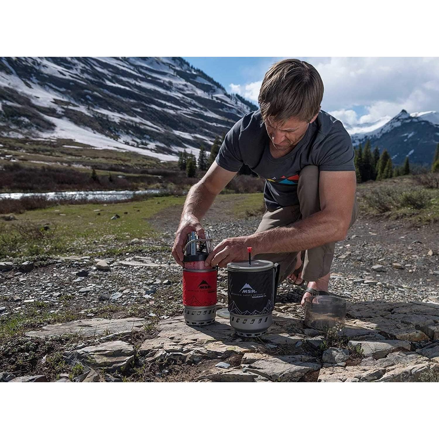 Prensa de Café MSR WindBurner 1L Portátil Manual