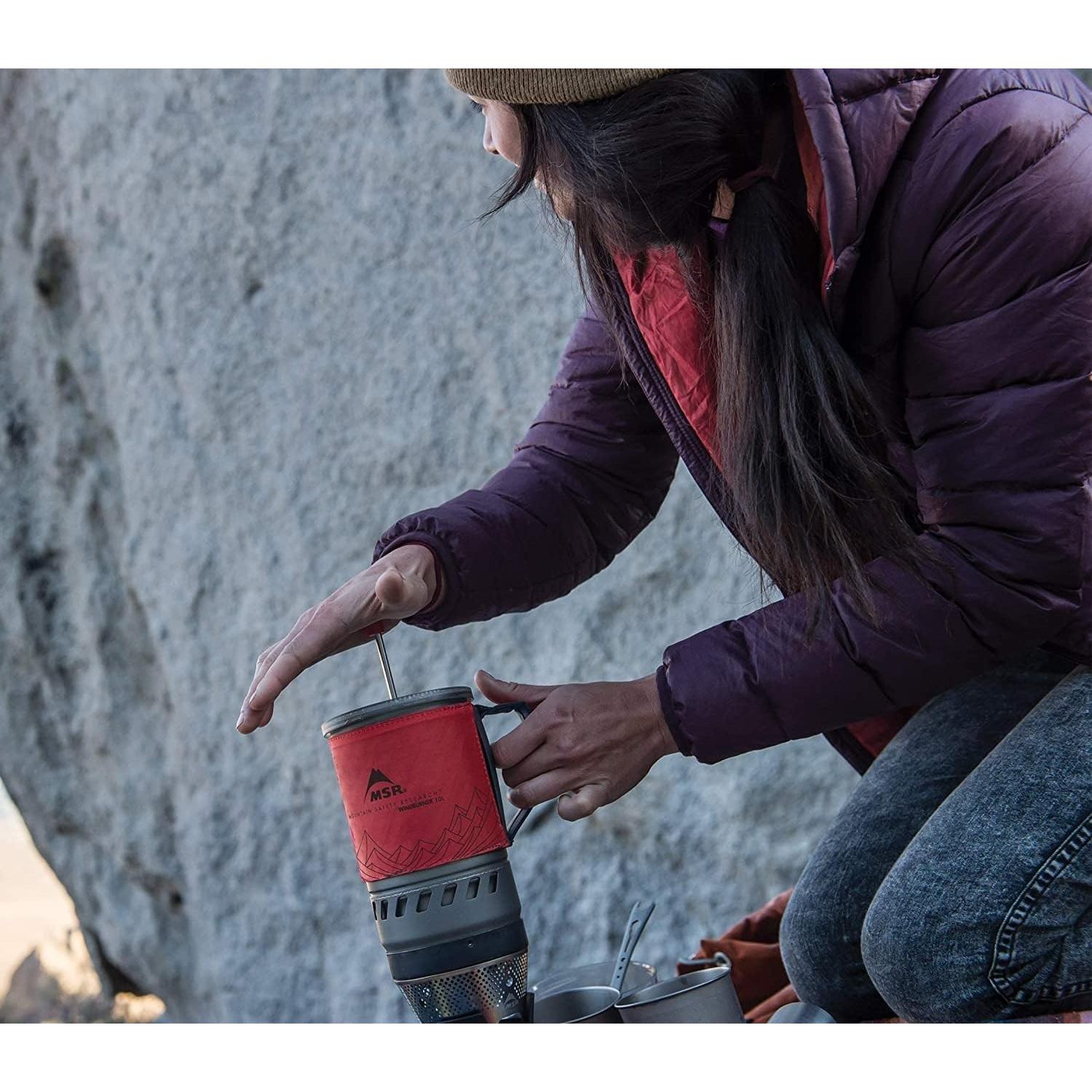 Prensa de Café MSR WindBurner 1L Portátil Manual