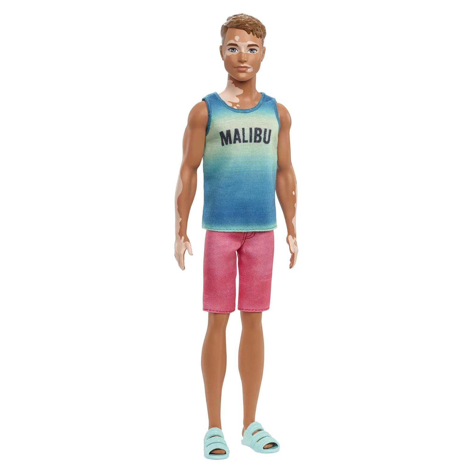 Muñeco Ken Fashionistas Mattel #192 con Vitiligo y Atuendo Playa
