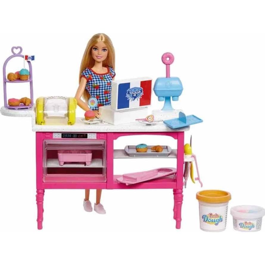 Set de Juego Barbie Cafetería Malibu con Muñeca y 18 Accesorios